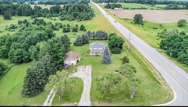 bird's eye view featuring a rural view