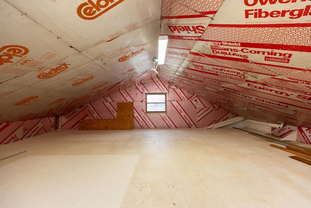 view of attic