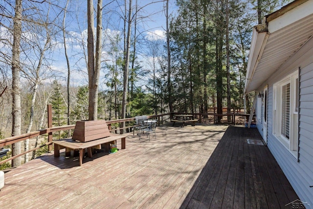 view of wooden deck