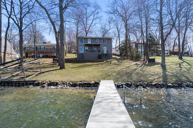 11672 Bradley Dr, Jerome, MI 49249 - view of dock featuring a yard