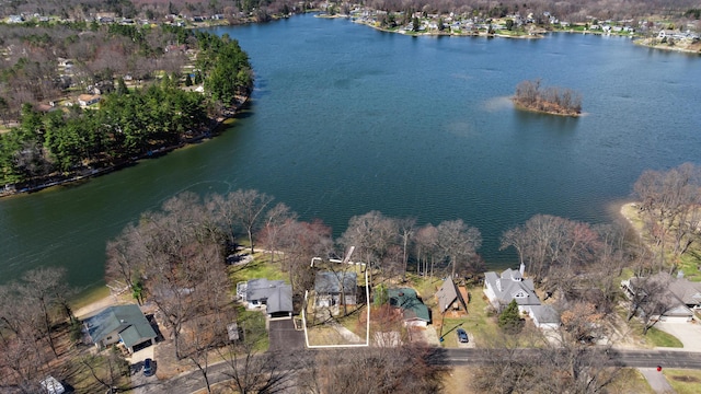 11672 Bradley Dr, Jerome, MI 49249 - bird's eye view featuring a residential view and a water view