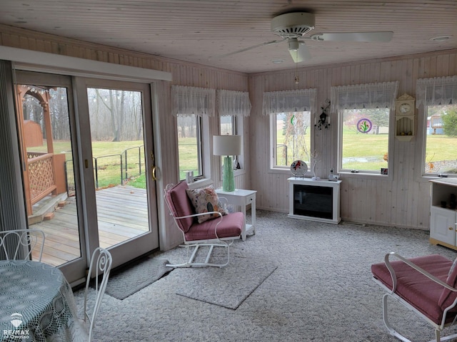 view of sunroom