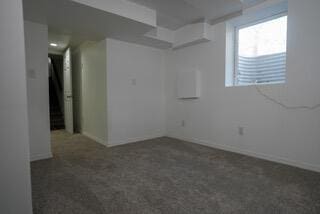 basement with baseboards