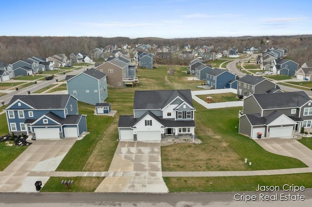 birds eye view of property featuring a residential view