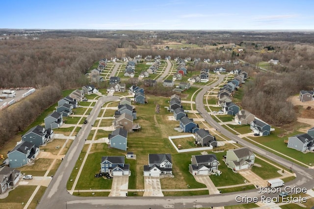 drone / aerial view featuring a residential view