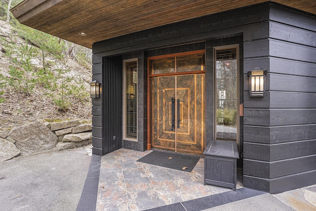 view of doorway to property