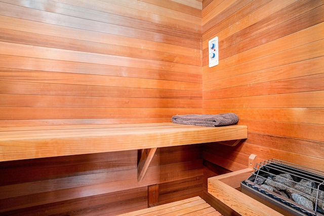 view of sauna