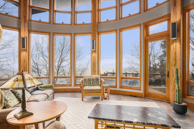 view of sunroom