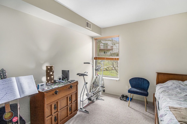 61043 Greenwood Dr # 167, South Lyon, MI 48178 - bedroom featuring light colored carpet and an office area