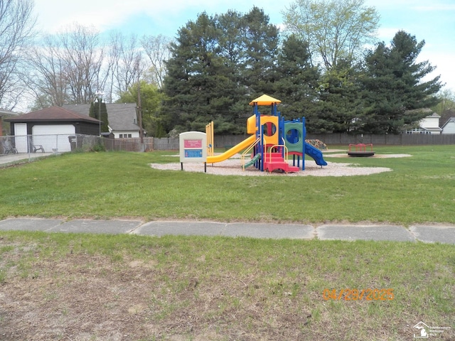 7303 Cranbrook Dr, Lambertville, MI 48144 - community play area with fence and a yard