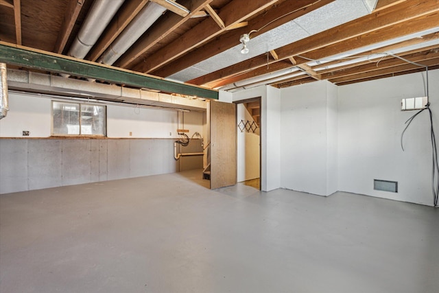 view of basement