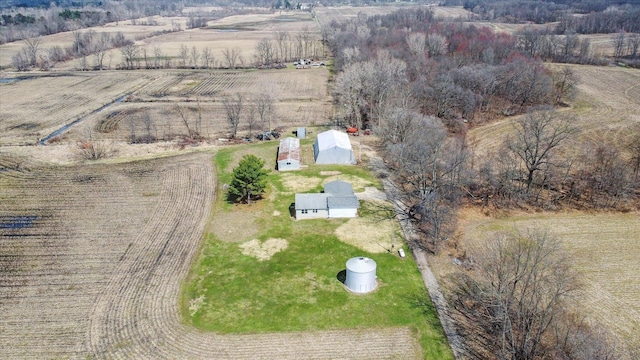 drone / aerial view featuring a rural view