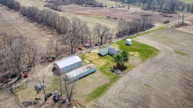 drone / aerial view featuring a rural view