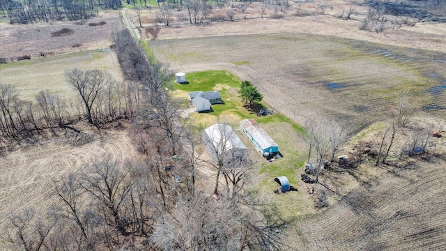aerial view with a rural view