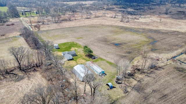 aerial view featuring a rural view
