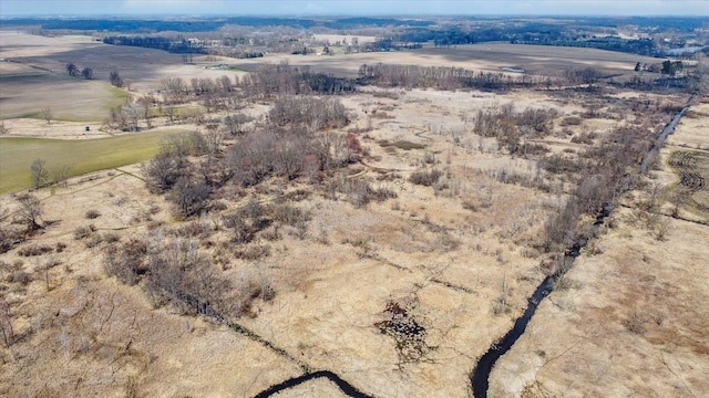 drone / aerial view with a rural view