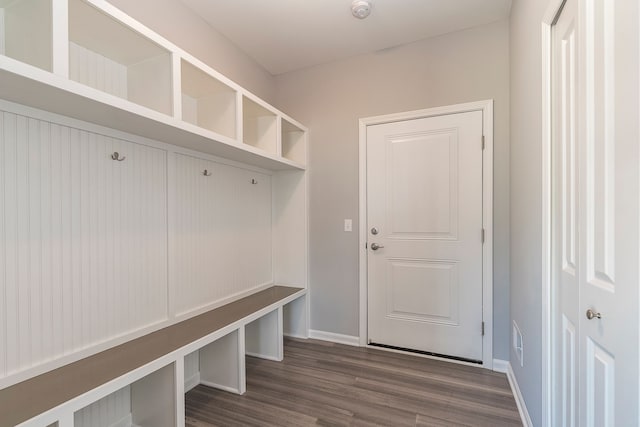 5192 Rolling Hills Dr, Grand Blanc, MI 48439 - mudroom with visible vents, baseboards, and dark wood-style flooring