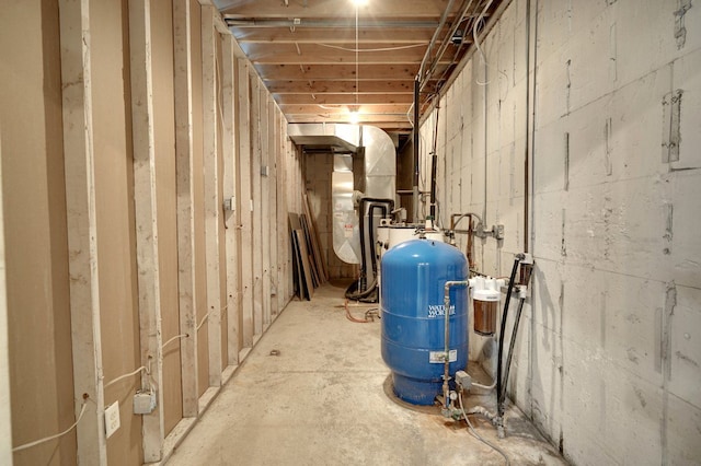 8322 N Short Rd NW, Columbus, MI 48063 - unfinished below grade area with a water pressure tank and heating unit