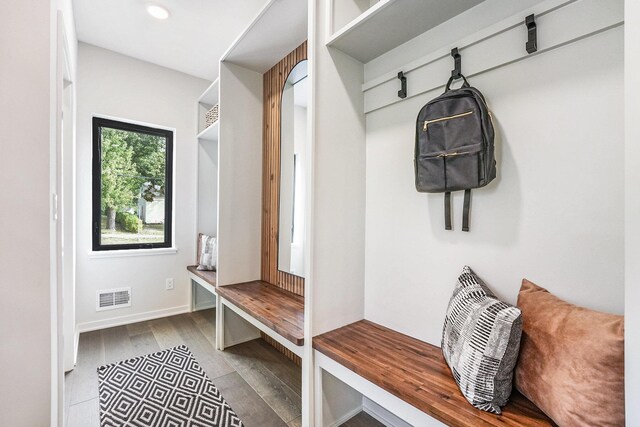2359 Elinor Ln SE, East Grand Rapids, MI 49506 - mudroom featuring recessed lighting, wood finished floors, visible vents, and baseboards