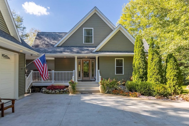 view of front of house featuring covered porch