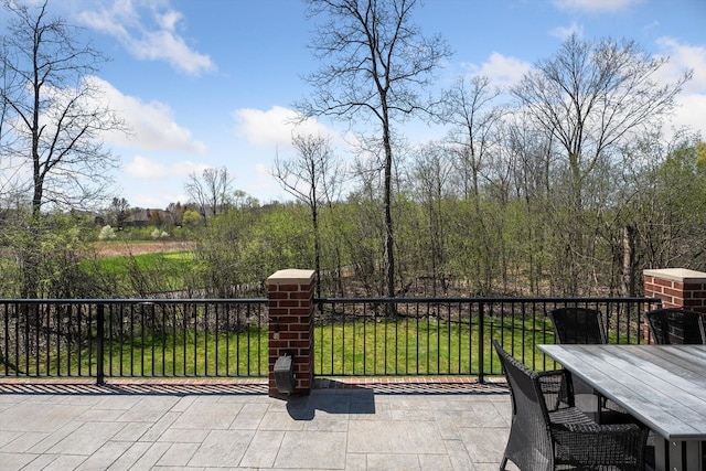 view of patio / terrace featuring outdoor dining area