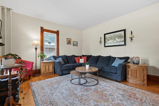 265 Bailey Ave, South Haven, MI 49090 - living area featuring wood-type flooring and baseboards