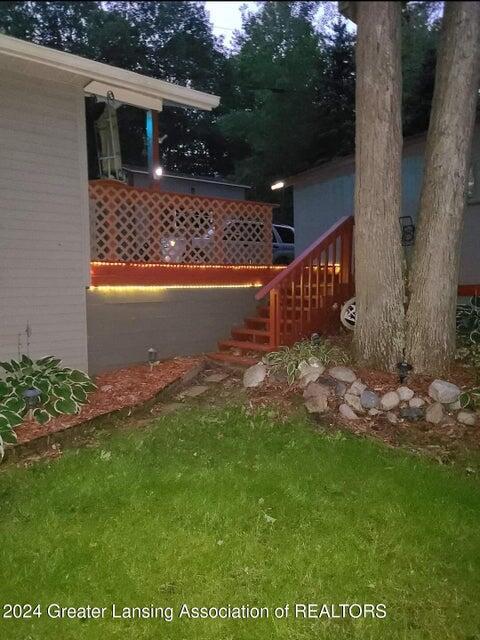 17669 Lake Dr, Barryton, MI 49305 - view of yard with stairs