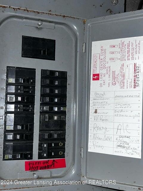 17669 Lake Dr, Barryton, MI 49305 - utility room featuring electric panel