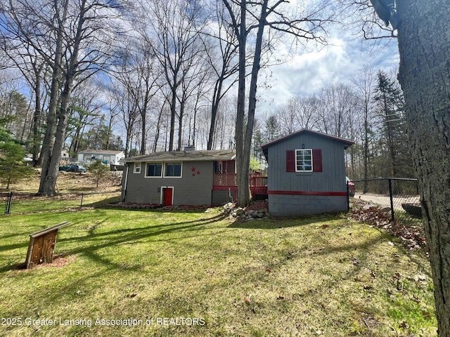 17669 Lake Dr, Barryton, MI 49305 - view of front of house with an outbuilding
