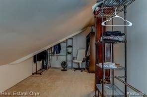 additional living space featuring lofted ceiling