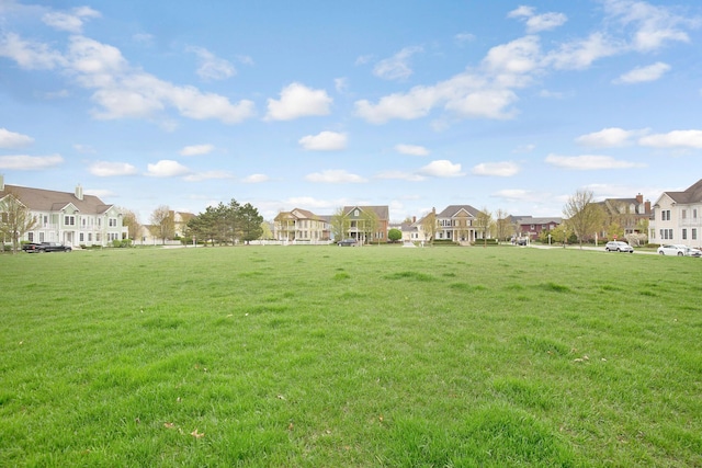 view of home's community with a lawn and a residential view