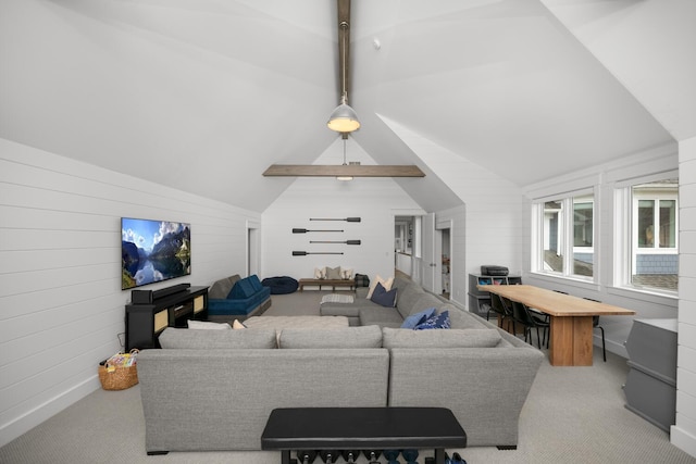 46815 Elizabeth Ln, Decatur, MI 49045 - living area with carpet and wooden walls