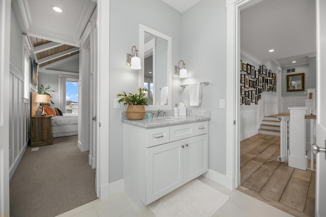 46815 Elizabeth Ln, Decatur, MI 49045 - corridor with a sink, recessed lighting, and baseboards