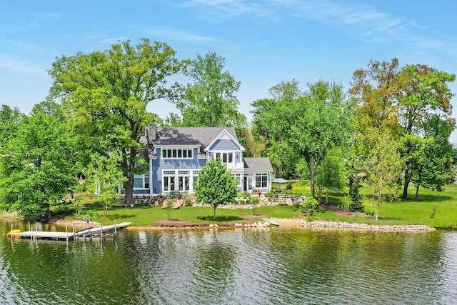 46815 Elizabeth Ln, Decatur, MI 49045 - water view featuring a dock