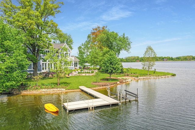 46815 Elizabeth Ln, Decatur, MI 49045 - dock with a water view and a yard