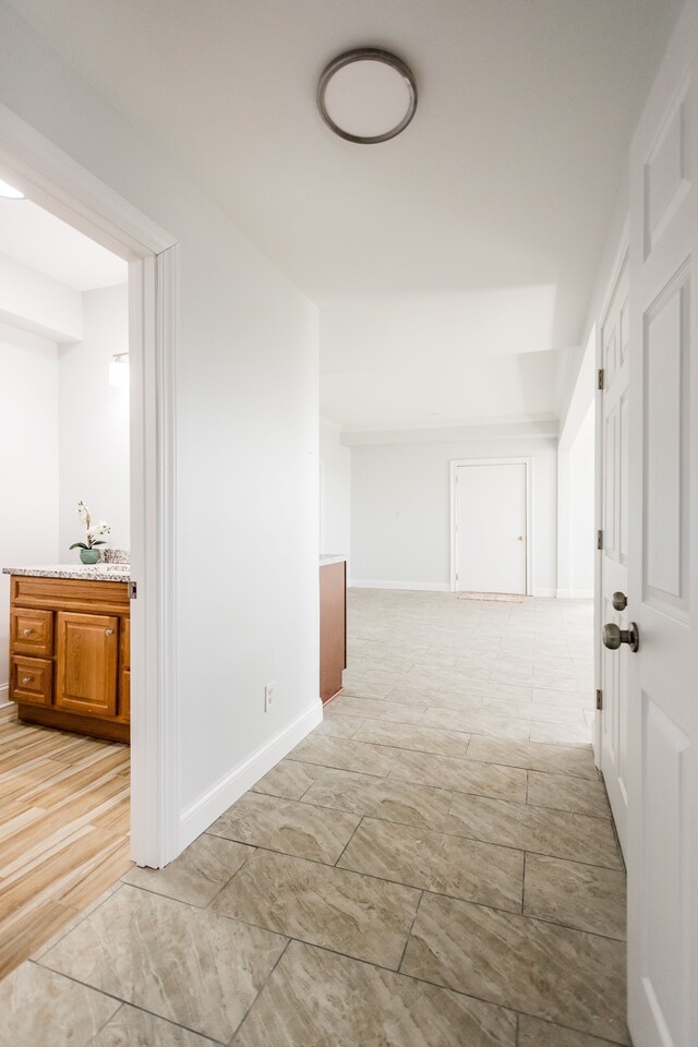hallway with baseboards
