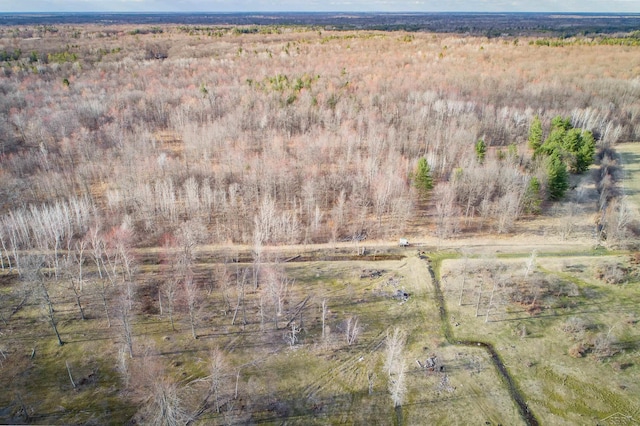 birds eye view of property featuring a rural view