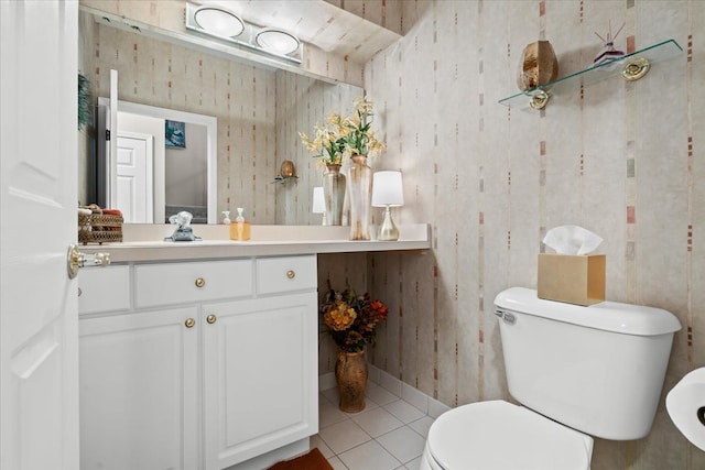 4435 Driftwood Dr, Commerce Twp, MI 48382 - half bath with vanity and tile patterned floors
