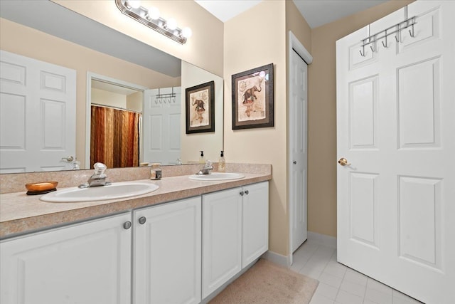 4435 Driftwood Dr, Commerce Twp, MI 48382 - full bath with tile patterned flooring and double vanity