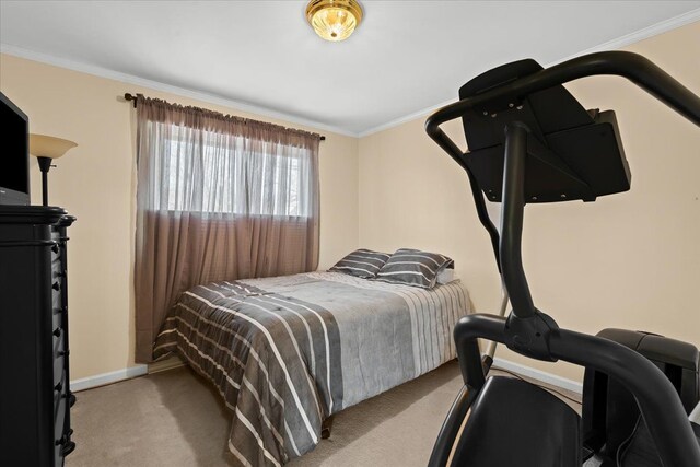 4435 Driftwood Dr, Commerce Twp, MI 48382 - bedroom featuring carpet flooring and crown molding