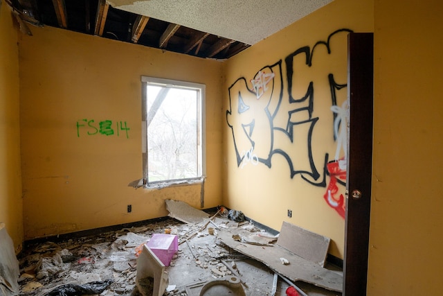 view of spare room