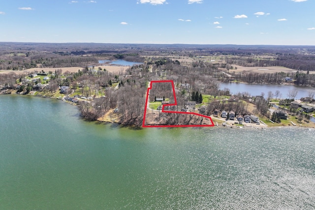 3931 S Shore Dr, Lapeer, MI 48446 - bird's eye view with a water view