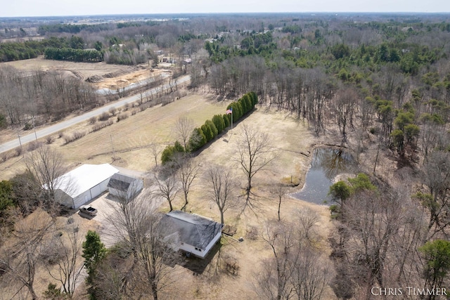 15230 Van Buren St Unit B, Holland, MI 49424 - aerial view featuring a rural view, a wooded view, and a water view