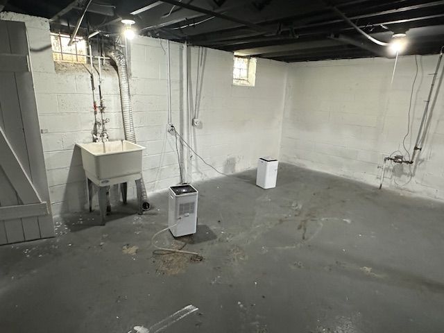below grade area featuring a wealth of natural light