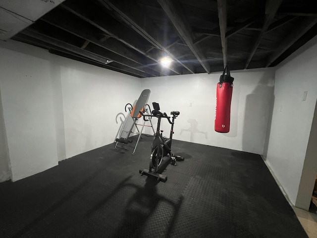 view of workout area