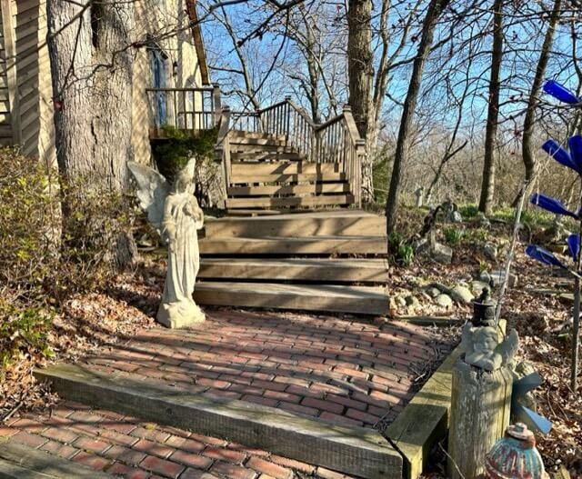 view of community with stairway