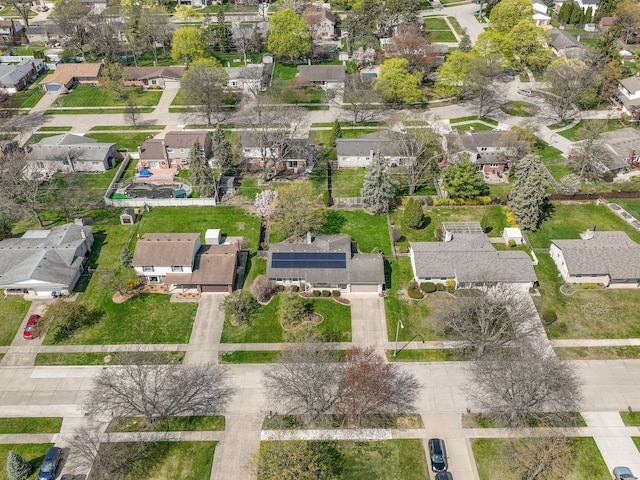 drone / aerial view with a residential view