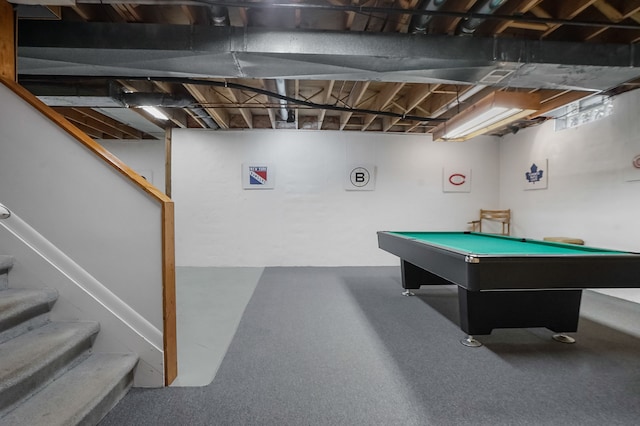game room featuring billiards