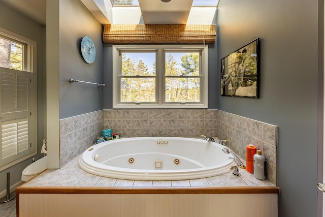 bathroom featuring a jetted tub