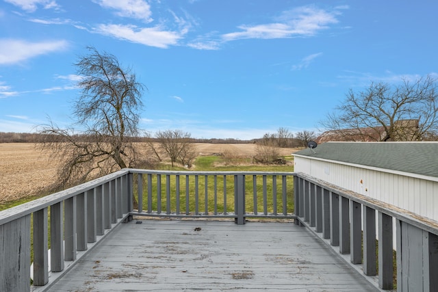 deck with a rural view